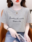 애니율 여성 여름 시원한 럭셔리 반팔 티셔츠 G5453 : 애니율