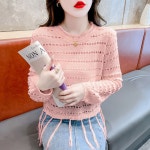 애니율 여성 여름 시원한 긴팔 펀칭 티셔츠 G5459 : 애니율