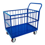 청색 사륜망 롤테이너 공장 손수레 운반대차 바스켓카트 : 일품주방