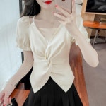 애니율 여성 여름 시원한 벌룬소매 블라우스 G5534 : 애니율