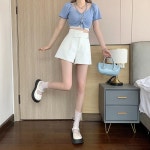 애니율 여성 여름 언발란스 와이드 반바지 G5538 : 애니율