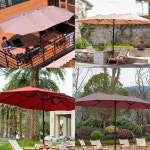 트윈파라솔 대형파라솔 특대형 접이식 생활방수 4색상 14kg 455X265cm : 쇼퍼토피아