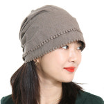 H2656 레이스라인 두건 모자 : 색동호박