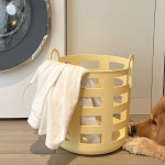 mozip 레몬 버터 핸들 바스켓 햄퍼 수건 세탁 빨래 바구니 : mo.zip