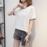 애니율 여성 여름 시원한 반팔 니트 티셔츠 G4639 : 애니율