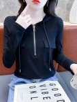 애니율 여성 봄 가을 포켓 집업 후드 티셔츠 G5743 : 애니율