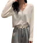 애니율 여성 봄 가을 브이넥 니트 가디건 G5906 : 애니율