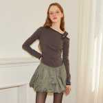 [살롱드욘] Off Shoulder Ballet Core Mini Dress Gray : 디그램