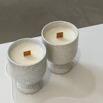 도자기 고블렛 소이캔들 우드심지 주문제작 연말선물 답례품 : 온느스튜디오