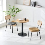 심플한 원형 모던 티테이블 베란다탁자 침대 쇼파 사이드 2인용 : 달부리빙