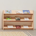 고급스러운 원목 3단 아기 전면책장 책보관선반 공부방꾸미기 거실 : 달부리빙