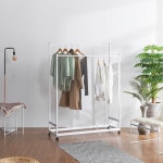 튼튼한 철제 이동식 2단행거 1200 원룸옷걸이 드레스룸 옷방 매장 : 달부리빙