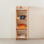 400 예쁜 원목 아이방 슬림 전면책장 아기방 책수납 책선반 책꽂이 : 달부리빙