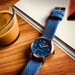 [국내재고] 벤투로 필드워치1 블루 빈티지 스타일 다이버 시계 : 인투와치