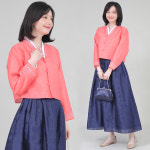 엄마옷 산들 봄 가을 여성 어른 자수 개량한복 생활한복 상하세트 H09323 : 애비뉴투지
