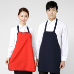 검정 목걸이형 턱받이 음식점 업소용 손님용앞치마 손님앞치마 식당앞치마 : 포미나가운