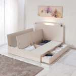 HWF23B LED 1단 수납 침대프레임 킹 : 히트가구