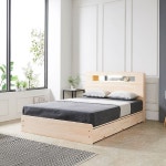 가구산책 엘다 편백 LED 1단 수납침대 SS 매트미포함 H3955 : 제이에스스토아