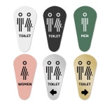 TOILET 남자 여자 공용 화장실 표지판 안내판 표찰 표시 사인 2 : 제이에스스토아