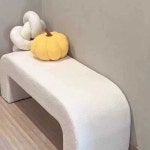 벤치형 긴의자 네일샵 대기석 카페 데코 편집샵 소품 체크무늬 양털 100x40x45cm : 오케이대행사