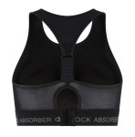 쇼크업소버 인피니티 집업 입고벗기편한 앞지퍼 헬스 러닝 스포츠브라 올블랙 : 쇼크업소버 스포츠브라