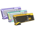 지데빌 MK700W 저소음 사무용 키보드 마우스 세트 민트 퍼플, 멤브레인 : GDEVIL공식판매점