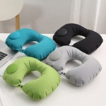 기내용 에어펌프 목베개 여행용 목쿠션 휴대용 승무원 비행기 차량용 수면 쿠션 : 유니월드101