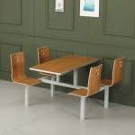 매점 테이블 의자 세트 벤치 식당 편의점 일체형 식탁 A타입 / 오크 : 리아물류