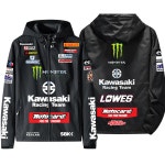 가와사키 바이크자켓 바람막이 자켓 오토바이 클래식 경주 사이클링 화이트색 : 식스고고