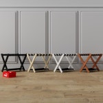 러기지랙 접이식 객실 우드 앵글 가방 보관대 캐리어 : 뒹귁주제