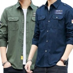 남자 견장 카라 셔츠 긴팔티 남성 넥 봄 가을 반팔 포켓 의류 : 랩바이랩