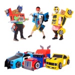 웨어러블 트랜스포머 자동차 로봇 공룡 카톤 DIY 수제 골판지 유치원 부모-자식 성능 의류 : 아인포유샵