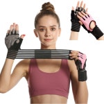 연못시장 여자 헬스 중량 훈련 손목 보호대 논슬립 장갑 핑크 굳은살 방지 : 연못시장