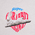비에스래빗 2324 BSRABBIT HEART RABBIT CREWNECK HEATHER GREY 스노우보드 크루넥 티셔츠 스웻 셔츠 맨투맨 : 익스트릿