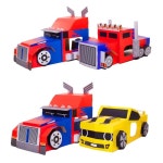 웨어러블 트랜스포머 자동차 로봇 공룡 카톤 DIY 수제 골판지 유치원 부모-자식 성능 의류 : 아인포유샵