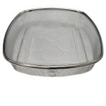 덕흥 가득채반 스텐망바구니 5호 둥근정사각 볼 타공바구니 채망 스텐볼 : 큰스토어