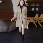 애니율 여성 봄 가을 럭셔리 하프 트렌치 코트 G6360 : 애니율