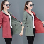 애니율 여성 봄 가을 빅사이즈 양면 후드 점퍼 G6367 : 애니율