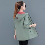 애니율 여성 봄 가을 빅사이즈 양면 후드 점퍼 G6367 : 애니율