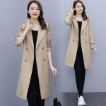 애니율 여성 봄 가을 투버튼 숄카라 트렌치 코트 G6389 : 애니율