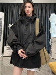 애니율 여성 봄 가을 오버핏 바람막이 후드 점퍼 G6395 : 애니율
