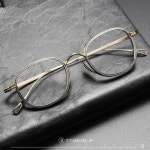 안경코받침 1221 수제 사각 티타늄 콤비네이션 안경테 : 그린아이안경