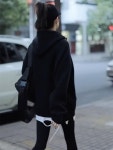 애니율 여성 봄 가을 오버핏 집업 후드 자켓 G6406 : 애니율