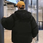 남성패딩 가을 겨울 트렌드 두꺼운 후드 루즈핏 점퍼 빅사이즈  3색 S~4XL : 판다블라썸