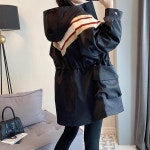 애니율 여성 봄 가을 허리 스트링 후드 점퍼 G6404 : 애니율