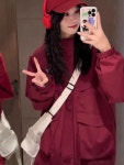 애니율 여성 봄 가을 오버핏 바람막이 점퍼 G6409 : 애니율
