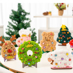 크리스마스 리스 위빙아트 액자 만들기 장식 인테리어 소품 : 블럭조아