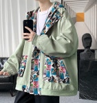 애니율 남성 봄 가을 캐주얼 오버핏 후드 점퍼 G6427 : 애니율