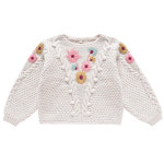 [루이스 미샤] 23FW 키즈 ACACIA 폼폼 디테일 니트 크림 J0085 CREAM : 바이스트