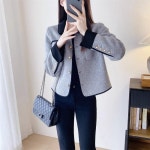 애니율 여성 봄 가을 폴로넥 모직 자켓 G6602 : 애니율